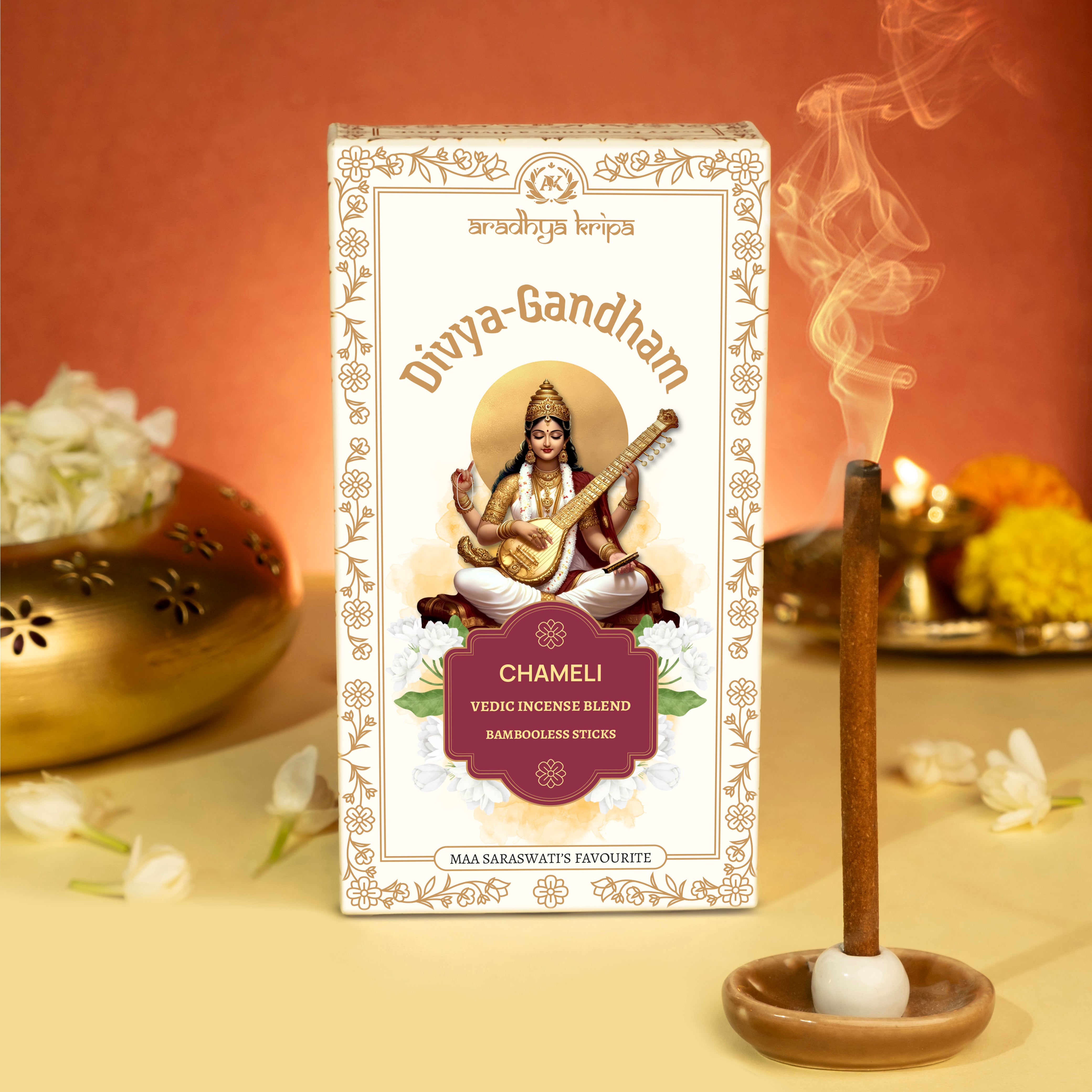 Vedic Incense (Dhoop) Sticks -  Chameli | Jasmine