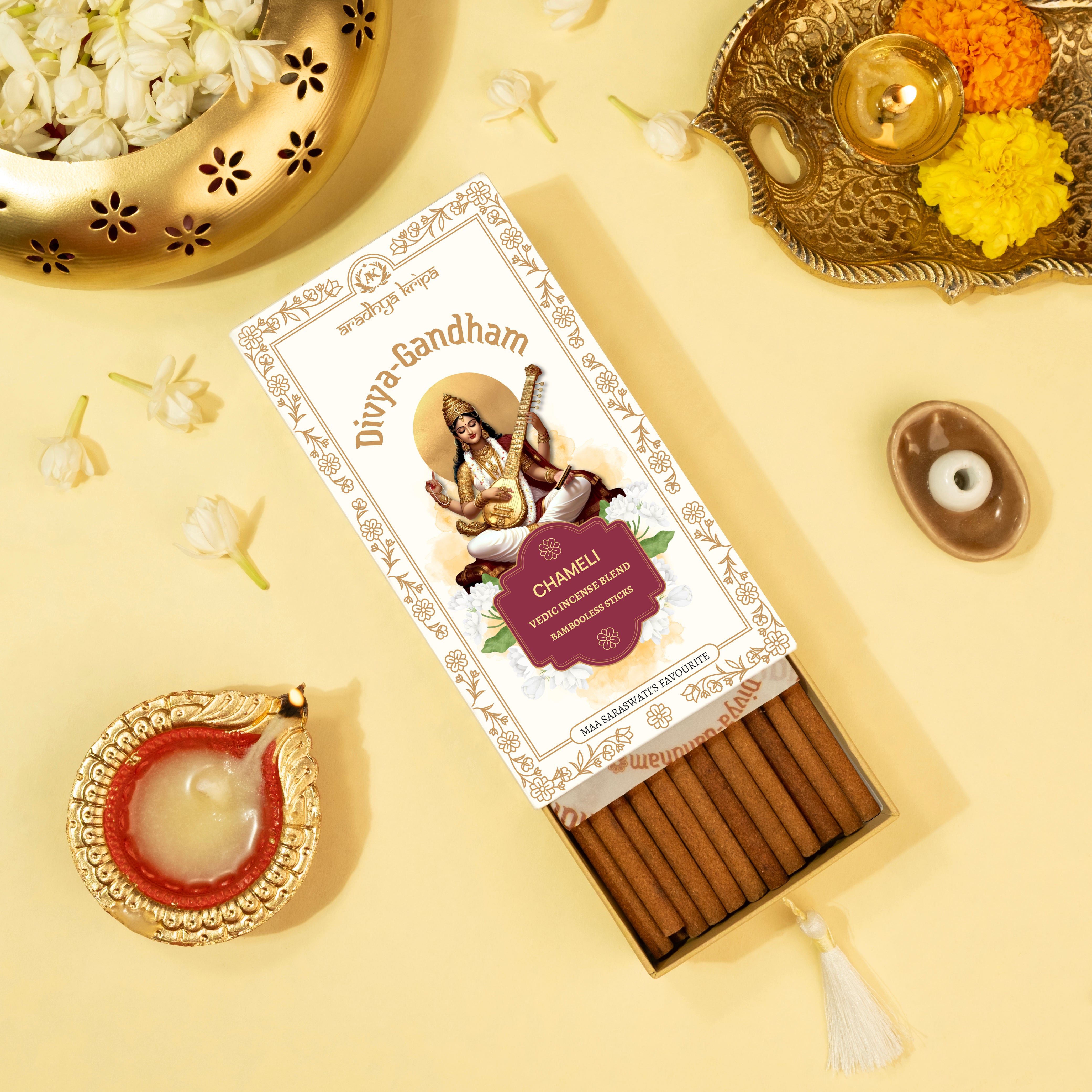 Vedic Incense (Dhoop) Sticks -  Chameli | Jasmine