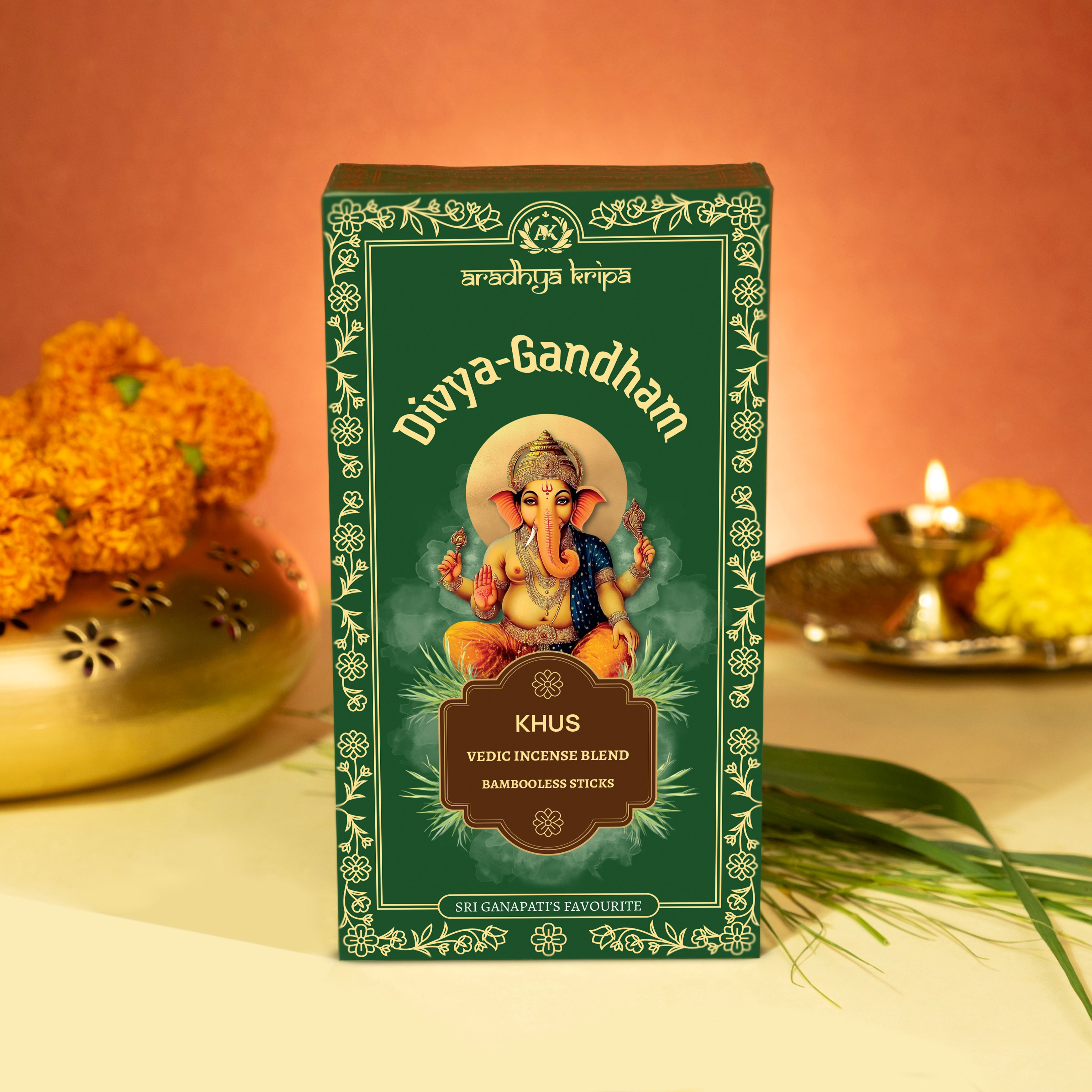 Vedic Incense (Dhoop) Sticks -  Khus | Vetiver