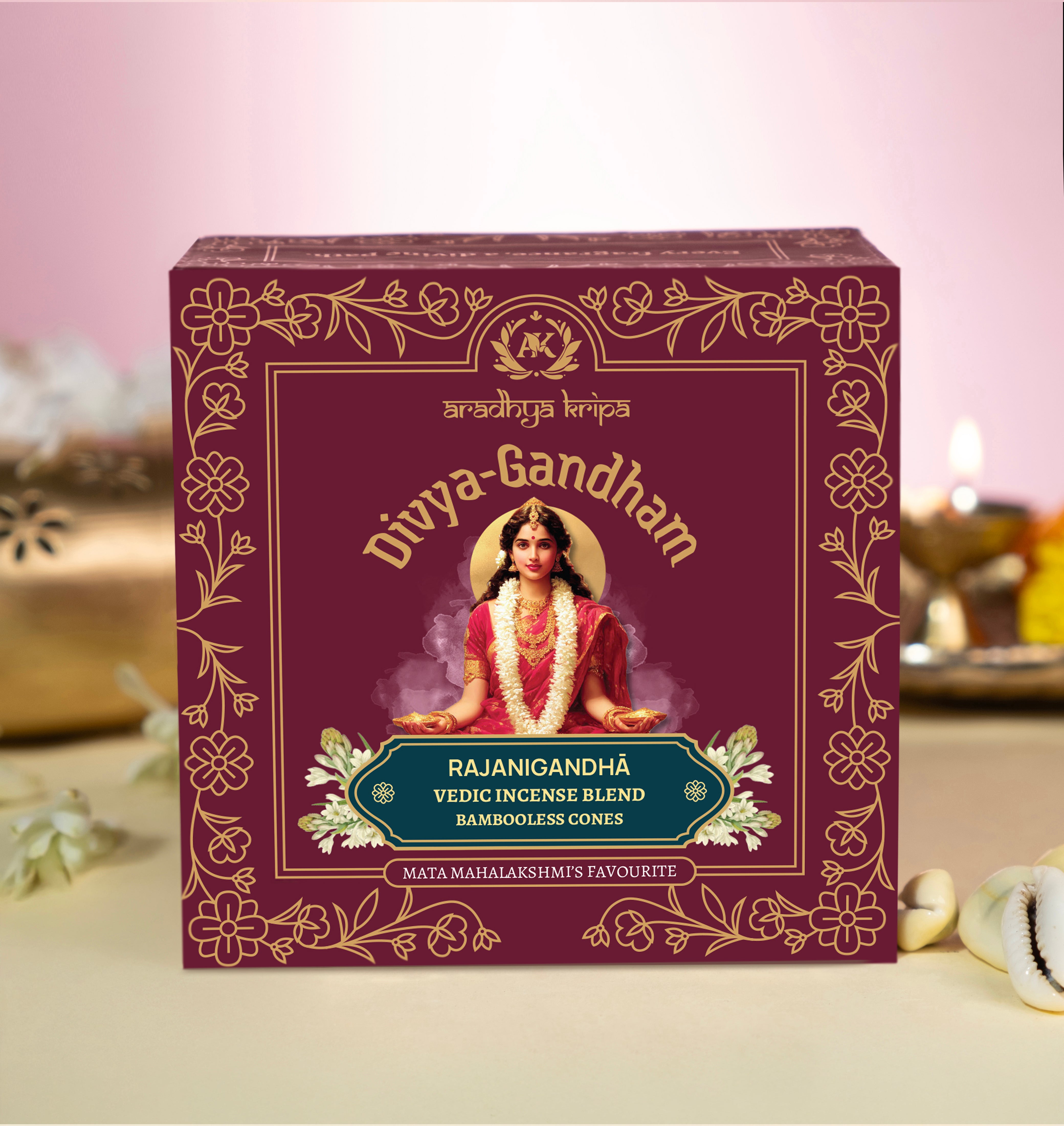 Vedic Incense (Dhoop) Cones -  Rajnigandha | Tuberose