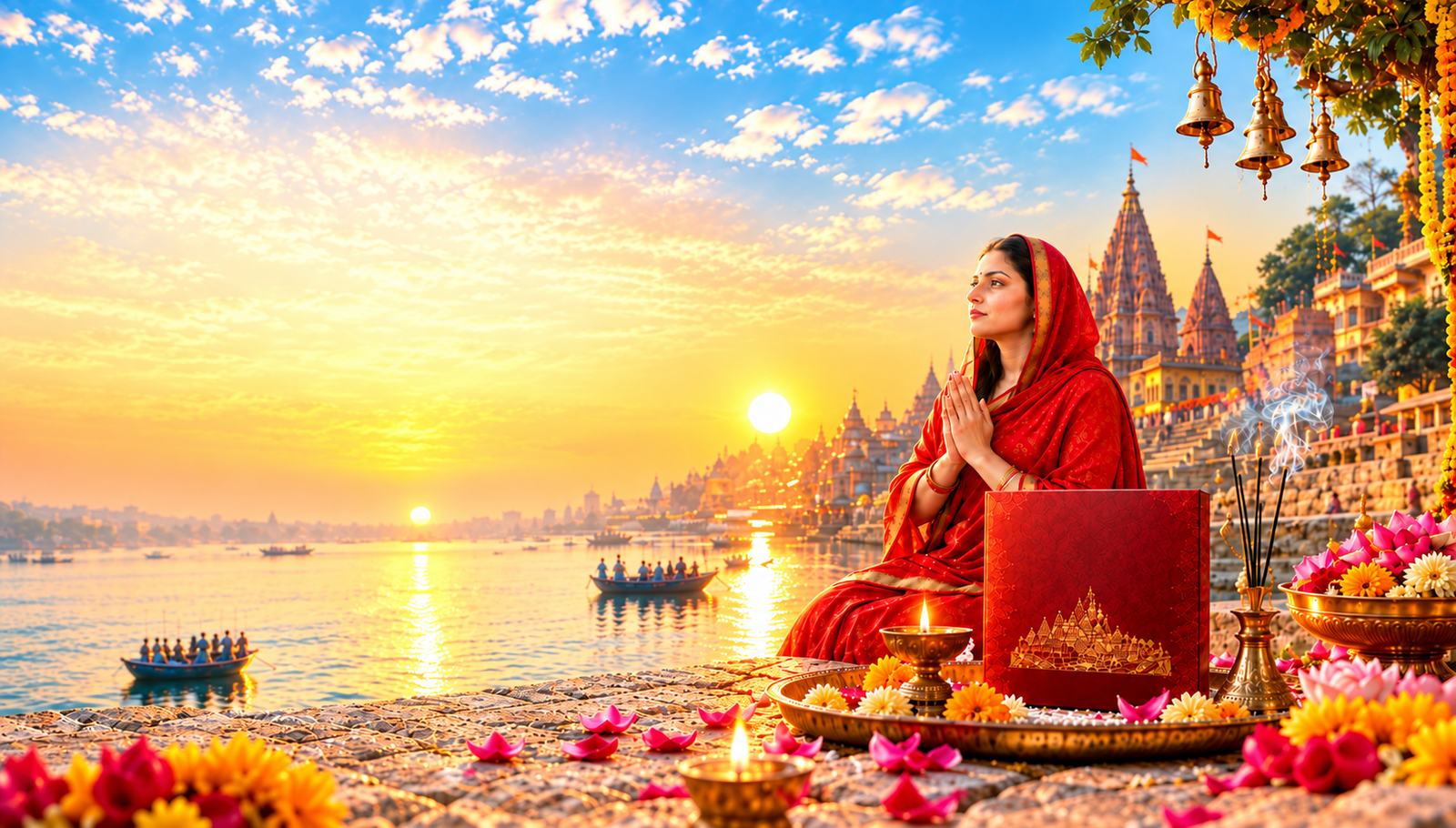 Atmospheric view of Kashi and the Ganga