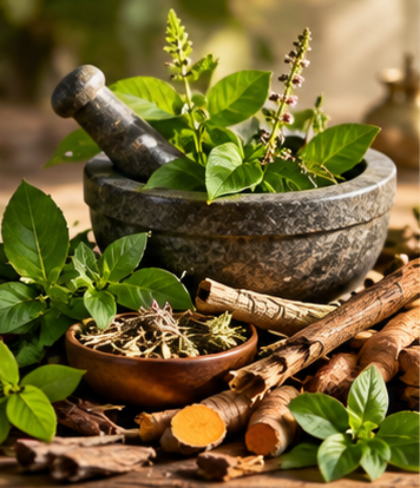 Aromatic herbs used in traditional fragrance making